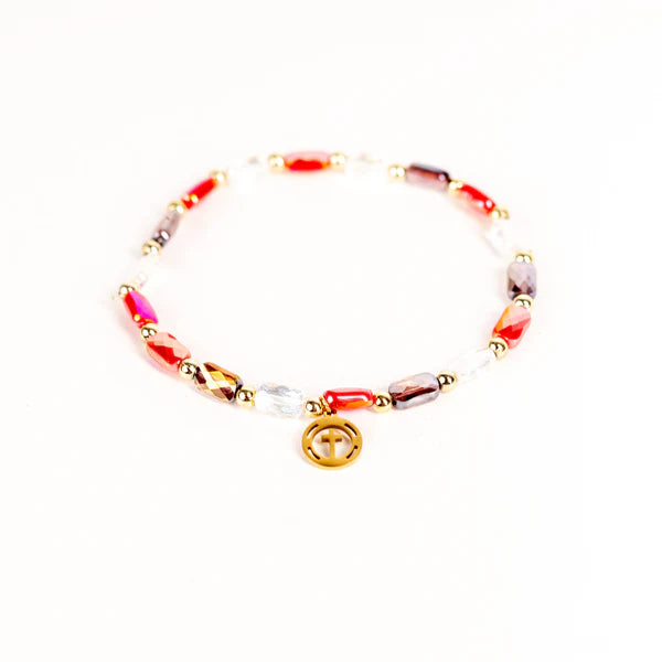 Brǎțarǎ bile cristial si cruce